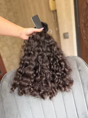 Curly natural hair, 17.5" (45 cm), 215 g — #TY26 — photo 2