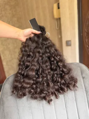 Curly natural hair, 17.5" (45 cm), 215 g — #TY26 — photo 3