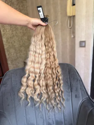 Curly natural hair, 25" (64 cm), 190 g — #LO195 — photo 3
