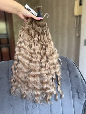 Curly natural hair, 21.5" (55 cm), 131 g — #LO154A — photo 3