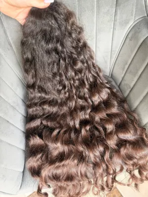 Curly natural hair, 30.5" (77 cm), 290 g — #UU101 — photo 4