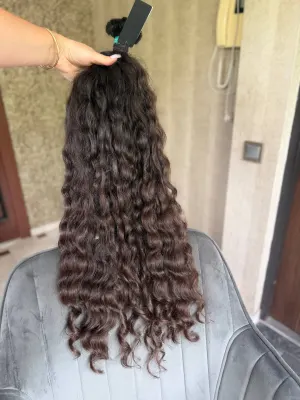 Curly natural hair, 30.5" (77 cm), 290 g — #UU101 — photo 2