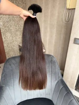 Straight natural hair, 31.5" (80 cm), 272 g — #AA7026 — photo 2