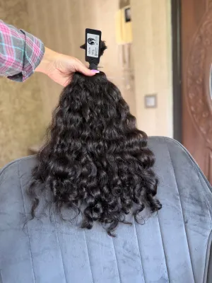 Curly natural hair, 19.5" (50 cm), 147 g — #UU125 — photo 2