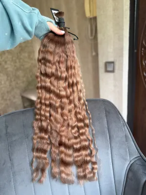Curly natural hair, 25" (63 cm), 124 g — #LO237