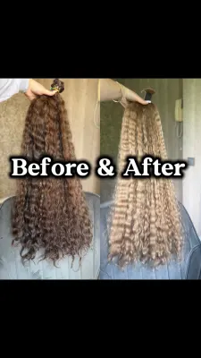 Curly natural hair, 33.5" (85 cm), 295 g — #LO176 — photo 3
