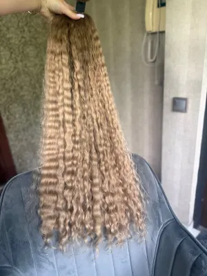 Curly natural hair, 33.5" (85 cm), 295 g — #LO176