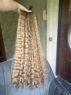 Curly natural hair, 33.5" (85 cm), 295 g — #LO176 — photo 2