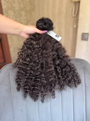 Curly natural hair, 17.5" (45 cm), 157 g — #TY25 — photo 3