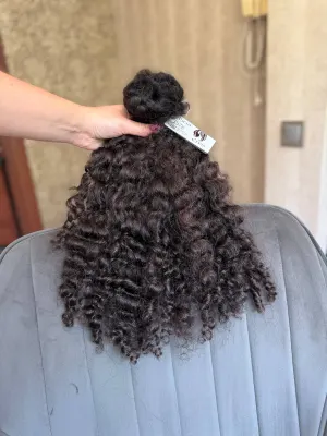 Curly natural hair, 17.5" (45 cm), 157 g — #TY25 — photo 2