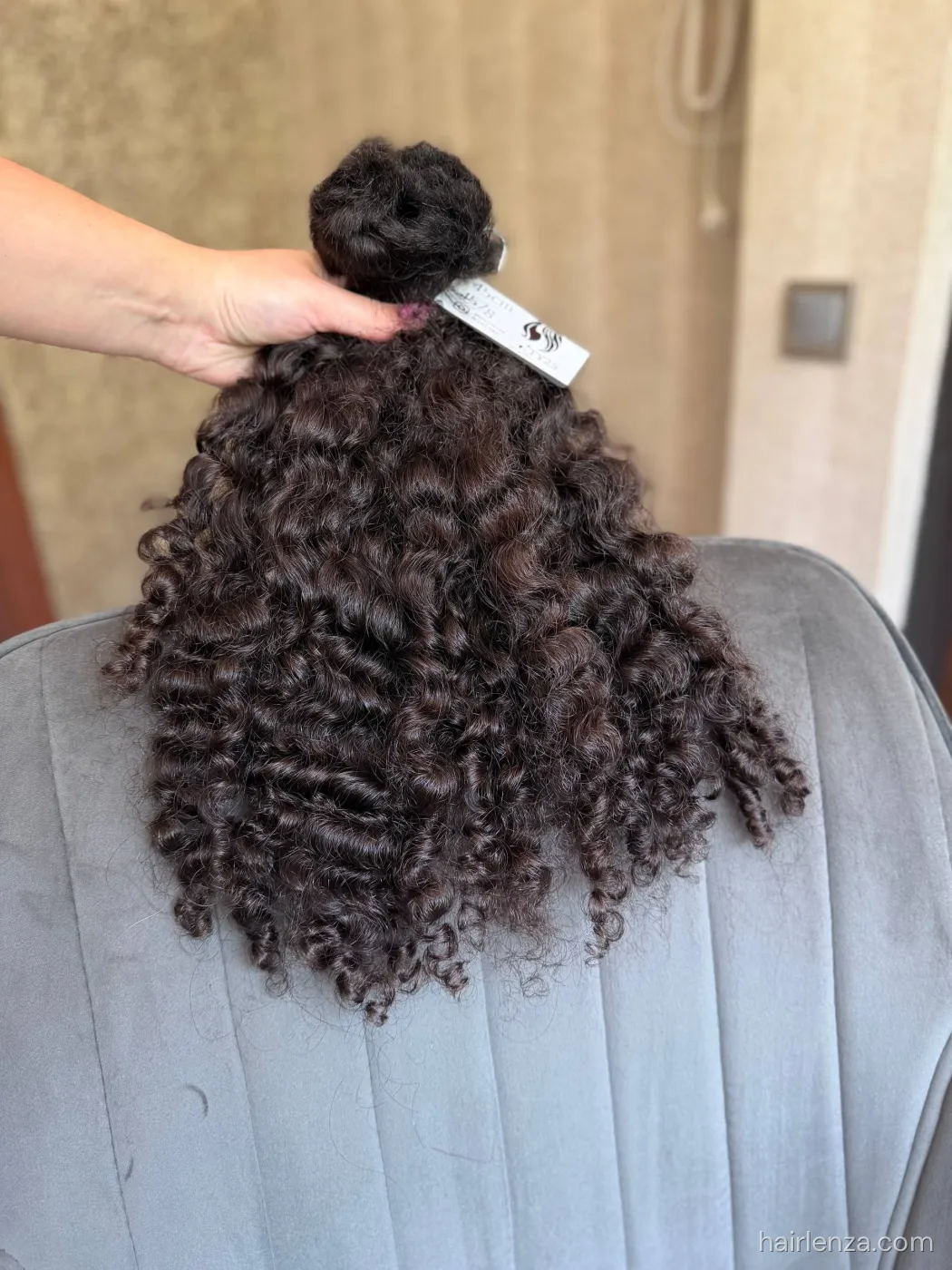 Curly natural hair, 17.5" (45 cm), 157 g — #TY25