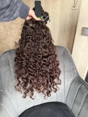 Curly natural hair, 25.5" (65 cm), 182 g — #UU89