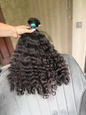 Curly natural hair, 19.5" (50 cm), 175 g — #UU104 — photo 3
