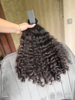 Curly natural hair, 19.5" (50 cm), 175 g — #UU104 — photo 2
