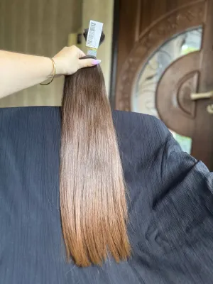 Straight natural hair, 22.5" (57 cm), 178 g — #AA4661 — photo 2
