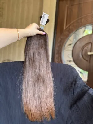 Straight natural hair, 22.5" (57 cm), 178 g — #AA4661 — photo 3
