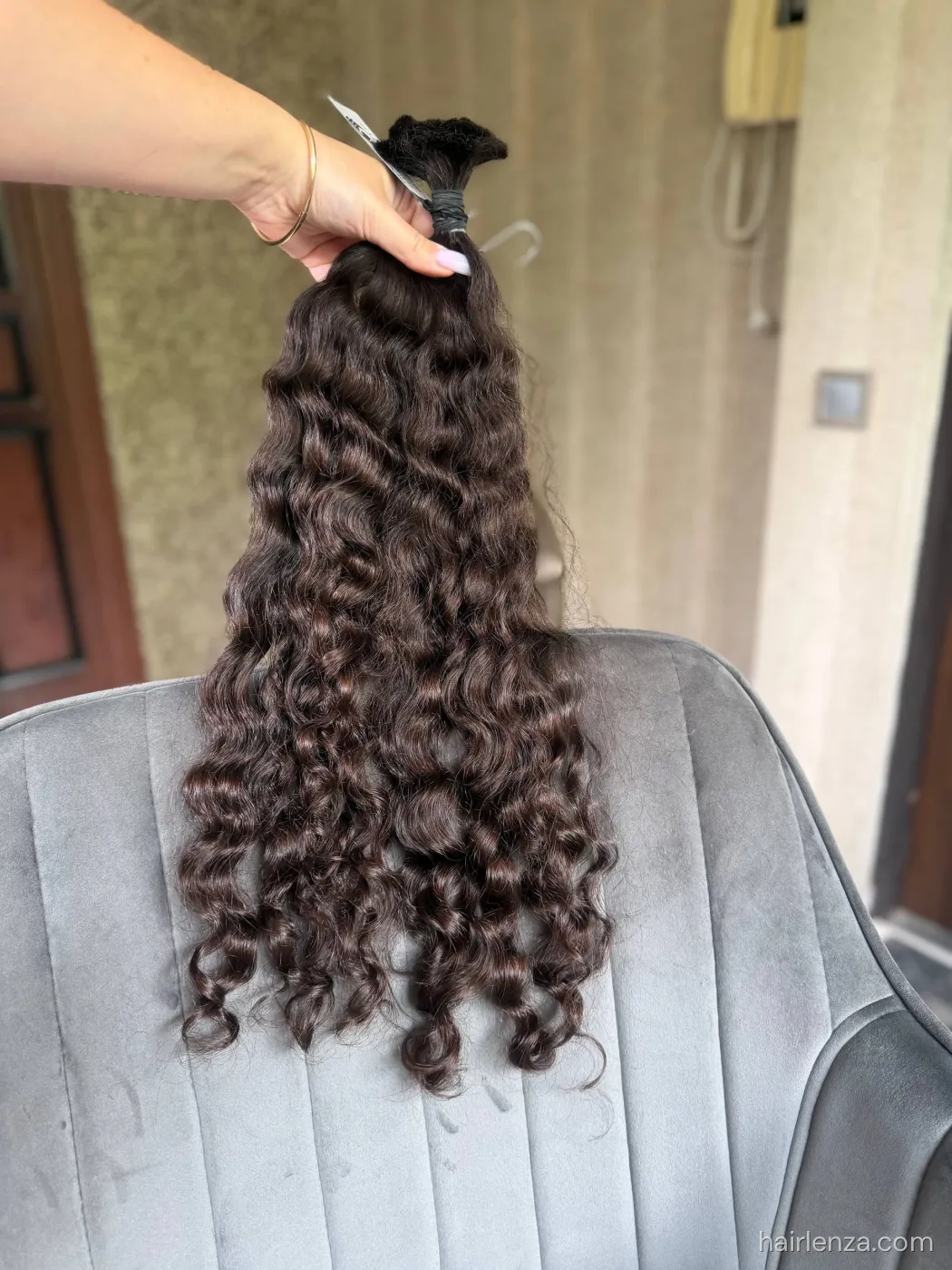 Curly natural hair, 23.5" (60 cm), 109 g — #TY33