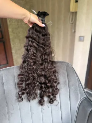 Curly natural hair, 23.5" (60 cm), 109 g — #TY33