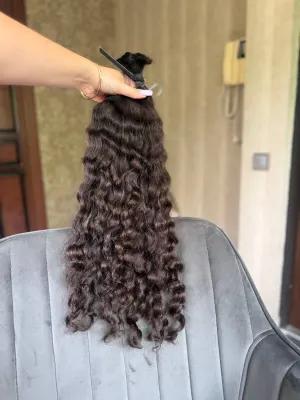 Curly natural hair, 23.5" (60 cm), 109 g — #TY33 — photo 3