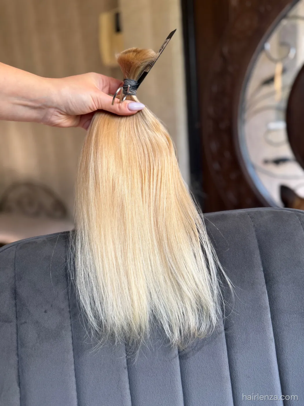 Straight natural hair, 15.5" (40 cm), 56 g — #AN7