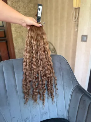 Curly natural hair, 24.5" (62 cm), 135 g — #LO182